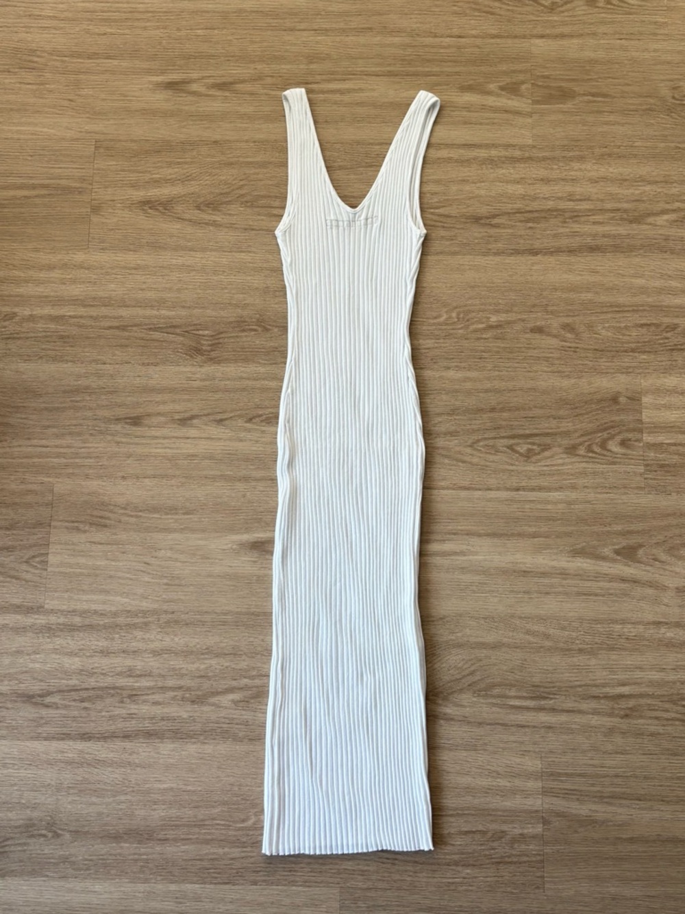 Enza Costa Rib Knit Tank Midi Dress White Size Small - Picture 4 of 5